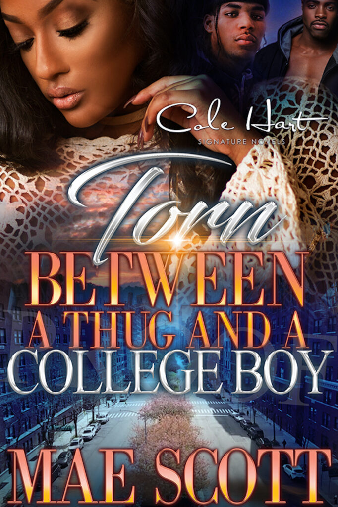 Torn Between A Thug And A College Boy - Urban Fiction & Romance Book Cover | Cole Hart Signature